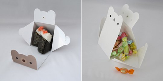 Flat Case Onigiri Animals - Foldable designer food packaging box - Japan Trend Shop