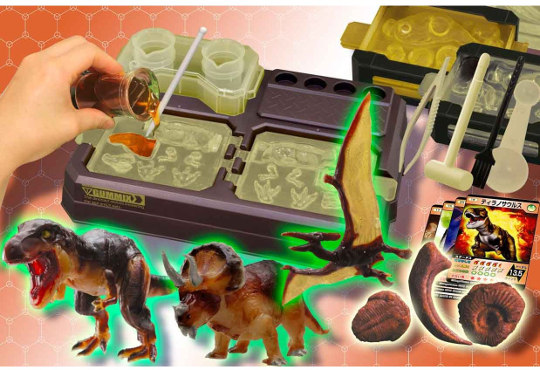 Gummix Imagination Jelly Dinosaur and Fossil Maker - Kids' edible dinosaur gummy mold set - Japan Trend Shop