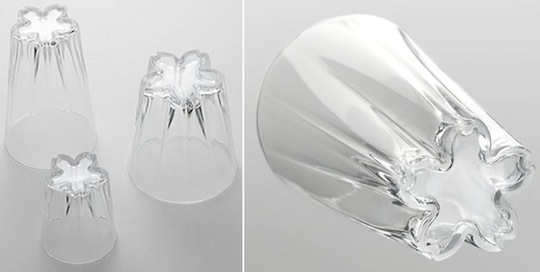 Sakurasaku Designer Tumbler Glass - Cherry blossom shape by Hironao Tsuboi - Japan Trend Shop