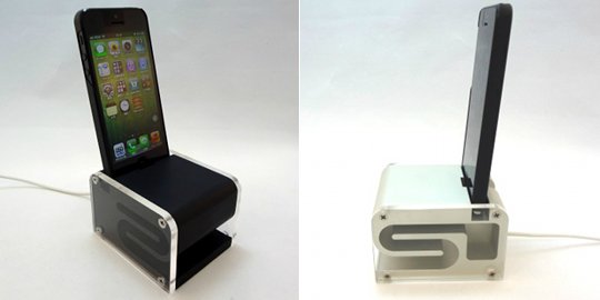 Zenon iPhone5 Speaker Music Stand - Aluminum sound amp dock for iPhone 5 - Japan Trend Shop