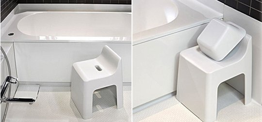 Retto High Chair Bath Stool - Designer Japanese bathing seat, pail set - Japan Trend Shop