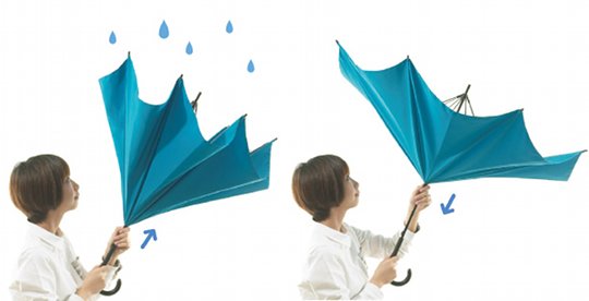 UnBrella Upside Down Umbrella - Reverse designer umbrella by Hiroshi Kajimoto - Japan Trend Shop
