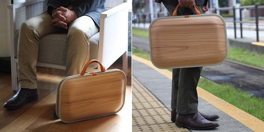 Monacca Bag Kaku - Wooden cedar briefcase - Japan Trend Shop