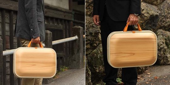 Monacca Bag Kaku - Wooden cedar briefcase - Japan Trend Shop