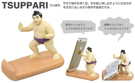 Sumo Wrestler Smartphone Stand - Phone rest in Ucchari, Tsuppari, Tachiai positions - Japan Trend Shop