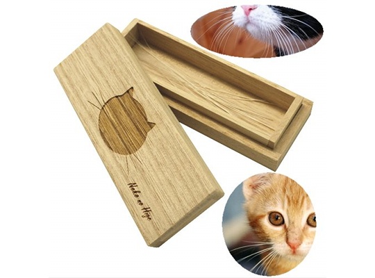 Cat Whiskers Case - Wooden box for storing pet hair - Japan Trend Shop