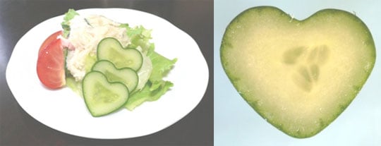 Herzgurkenform - Einfallsreiche Dekoidee für Salate und andere Gerichte - Japan Trend Shop
