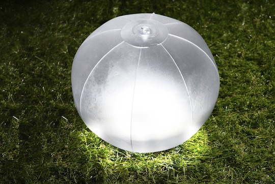 Green House Beach Ball Inflatable Waterproof LED Solar Lantern - Blow-up GH-LED10SLA lamp outdoor lighting - Japan Trend Shop