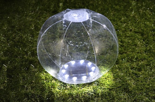 Green House Beach Ball Inflatable Waterproof LED Solar Lantern - Blow-up GH-LED10SLA lamp outdoor lighting - Japan Trend Shop