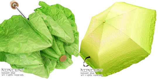 Vegetabrella Lettuce Umbrella - Fake food salad rain protection parasol - Japan Trend Shop