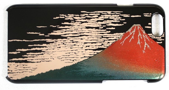 Red Mt Fuji Yamanaka Ishikawa Lacquerware iPhone 6 Cover - Traditional crafts Akafuji maki-e phone case - Japan Trend Shop