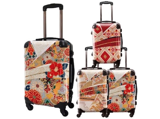 Japanese Flowers Art Suitcase - Carry-on luggage bag - Japan Trend Shop