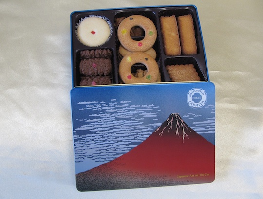 Ukiyoe Akafuji Red Mt Fuji Cookie Set - Japanese art tin biscuits - Japan Trend Shop
