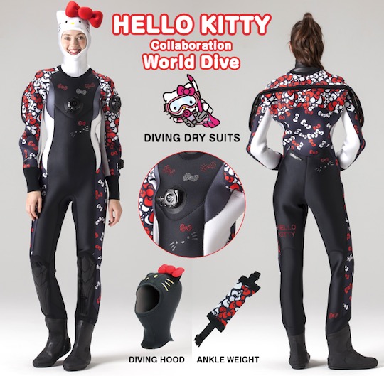 Hello Kitty Dry Suit - Sanrio character diving, water sport gear - Japan Trend Shop