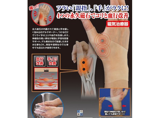Magnet Therapy Wrist Strap - Magnetic blood circulation, hand strain support - Japan Trend Shop