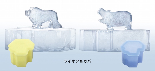 Savannah Ice Endangered Animal Molds - Elephant, gorilla, lion, hippo shapes - Japan Trend Shop
