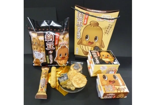 Nebaaru-kun Natto Snacks Set - Fermented soybean-flavor senbei, sweets - Japan Trend Shop
