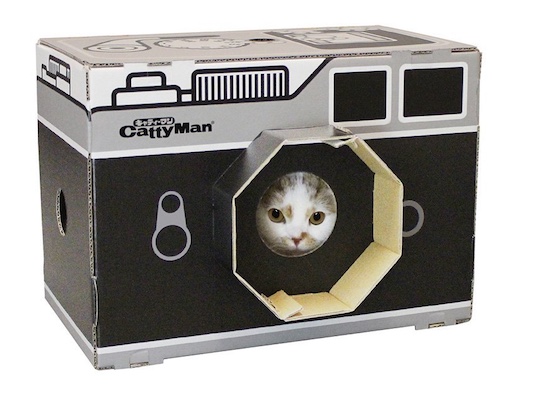Catty Man Camera Cat Scratch Box - Unique design pet furniture - Japan Trend Shop