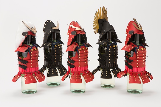 Samurai Armor Bottle Covers - Japanese historical warrior drink decorations - Japan Trend Shop