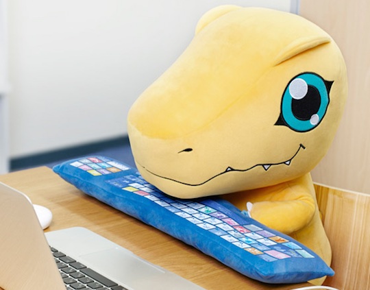 Agumon Digimon PC Cushion - Computer keyboard wrist rest plush toy - Japan Trend Shop