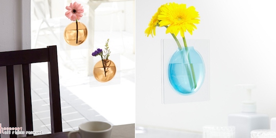 Kaki Flower Vase - Attachable, "suspended" design - Japan Trend Shop