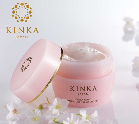 Kinka Gold Moisture Cream Sakura - Cosmetic cream with cherry blossom scent - Japan Trend Shop