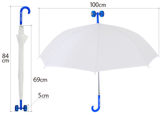 Bibi Lab Korogasa Naito Rolling Umbrella - Rain protection with wheels - Japan Trend Shop