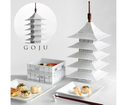 Goju Kyoto Pagoda Dinnerware - Five-story temple tower ceramic dishes - Japan Trend Shop