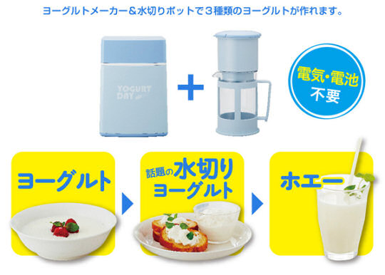 Yogurt Day Greek Yogurt Maker - Regular and Greek yogurt-making tool - Japan Trend Shop