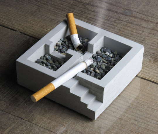 Kiso Foundation Ashtray - House foundation design mortar ashtray - Japan Trend Shop