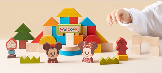 Disney KIDEA Block Toys Set - Japan-exclusive wooden building blocks - Japan Trend Shop