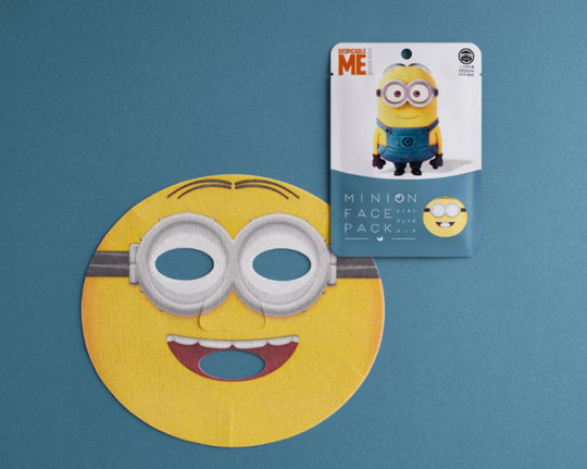 Minions Face Pack (Three Pack) - Animation character skin-care mask - Japan Trend Shop
