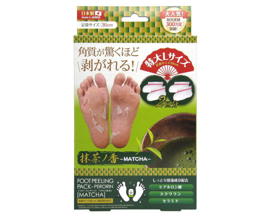 Foot Peeling Pack Matcha Scented Perorin - Exfoliating feet care with green tea aroma - Japan Trend Shop