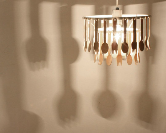 Gita Spoon and Fork Lamp - Kitchen-themed pendant light shade - Japan Trend Shop