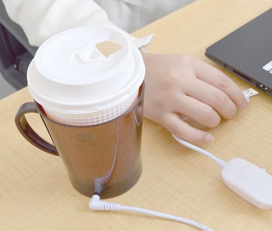 USB-powered Paper Cup Warmer by Thanko - Keep drinks hot - Japan Trend Shop