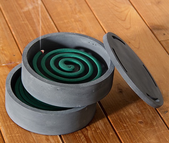 Diatomaceous Earth Mosquito Coil Case - Designer mosquito-repelling incense holder - Japan Trend Shop