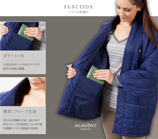 Heated Hanten Coat - Traditional Japanese jacket with heater - Japan Trend Shop