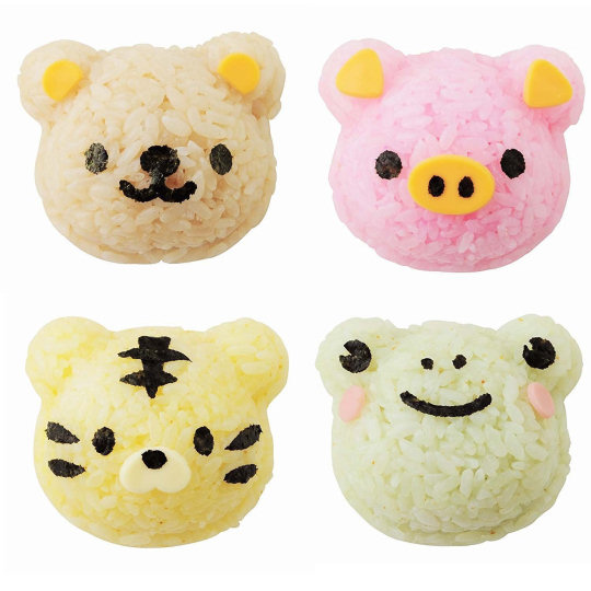 Bear and Friends Bento Lunchbox Art Set - Make rice balls in cute animal shapes - Japan Trend Shop