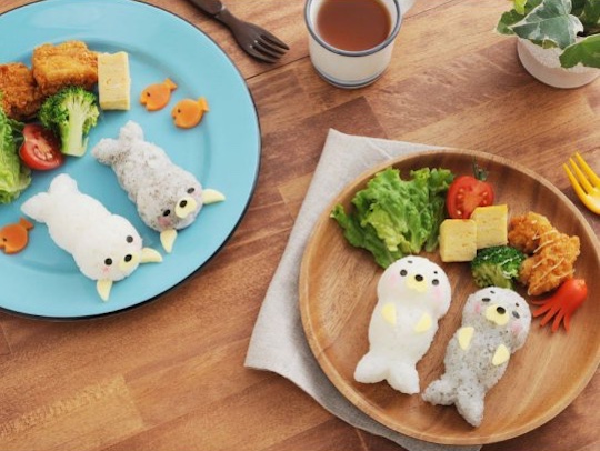 Seal Onigiri and Bento Lunchbox Art Set - Cute seal rice ball kit - Japan Trend Shop