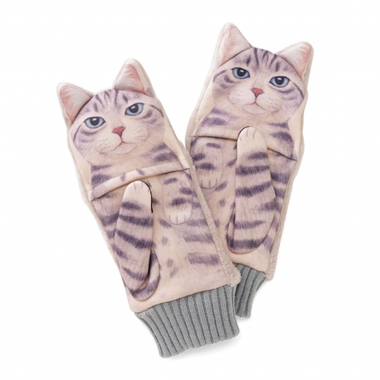 Nuisance Cat Smartphone Mittens - Felissimo gloves in feline design - Japan Trend Shop