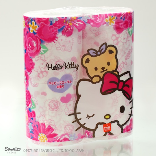 From Japan Hello Kitty Toilet Paper Printed Rolls Floral 