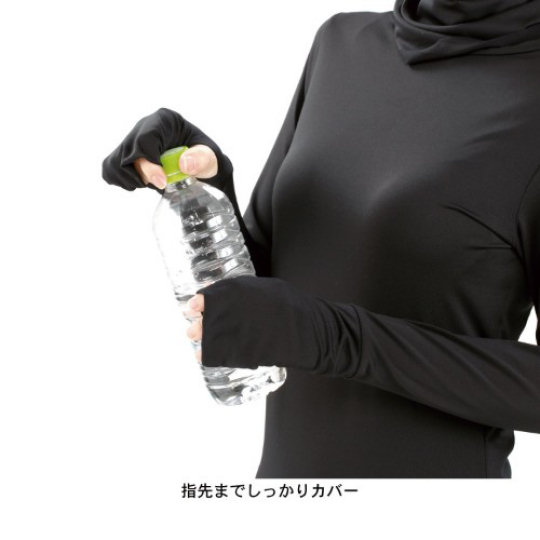 Stretchy Anti-UV Long T-shirt - Sun-protective clothing for face and upper body - Japan Trend Shop