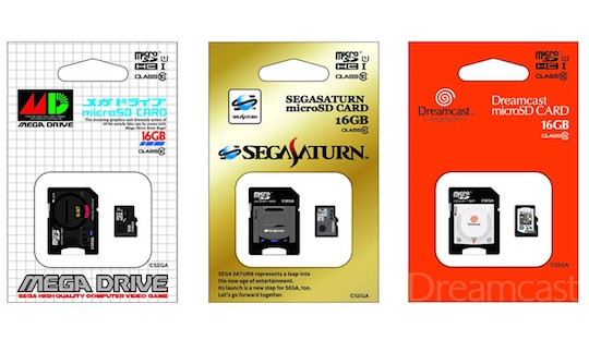 Sega Classic Console Design MicroSDHC Memory Card - Mega Drive, Dreamcast, Sega Saturn designs - Japan Trend Shop