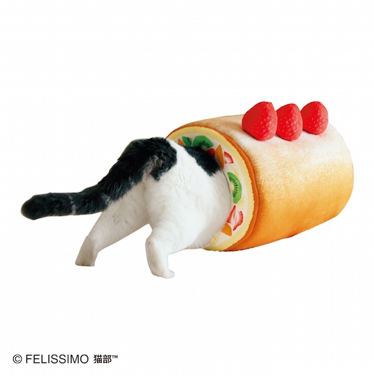Nyanko Kitty Rollcake Tunnel for Cats - Dessert design pet bed - Japan Trend Shop