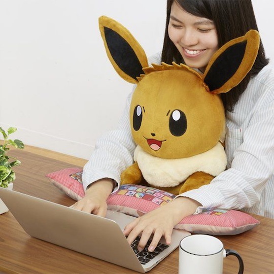 Pokemon Eevee PC Cushion - Nintendo character computer keyboard wrist rest plush toy - Japan Trend Shop