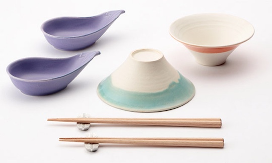 Floyd Fujibako Ichi-Fuji Ni-Taka San-Nasu Set - Him and her dishes and cutlery in traditional designs - Japan Trend Shop