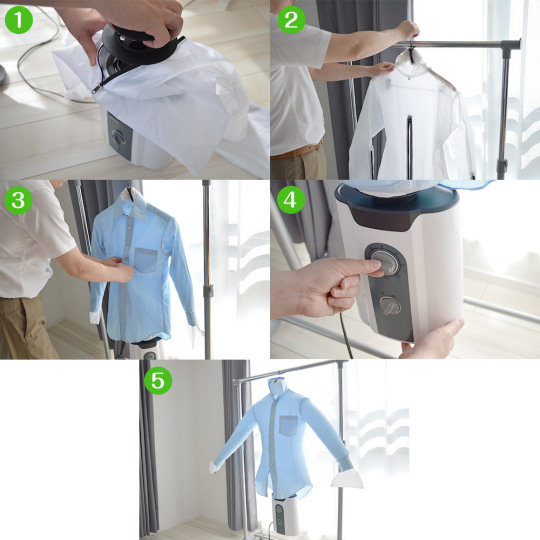 Thanko Shirt Wrinkle Remover - Compact dryer and iron replacement - Japan Trend Shop