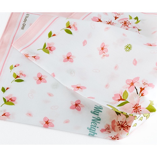 My Neighbor Totoro Sakura Handkerchief - Studio Ghibli anime character cherry blossom design - Japan Trend Shop