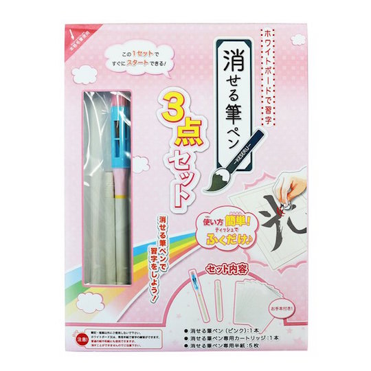 Pentel Fude Brush Japanese Calligraphy Pen with 2 cartridge Black Made in JAPAN 