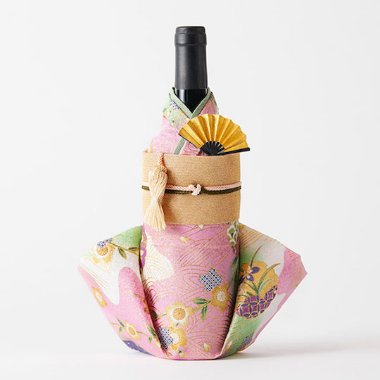 Kimono Wine Bottle Cover Kinsai - Japanese traditional design clothing bottle wrapping - Japan Trend Shop